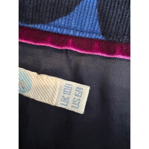 Anthro Boden Womens Blue Button Front Pockets Polka Dot Corduroy Dress - Picture 5 of 8